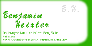 benjamin weixler business card
