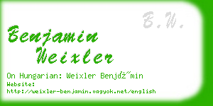 benjamin weixler business card